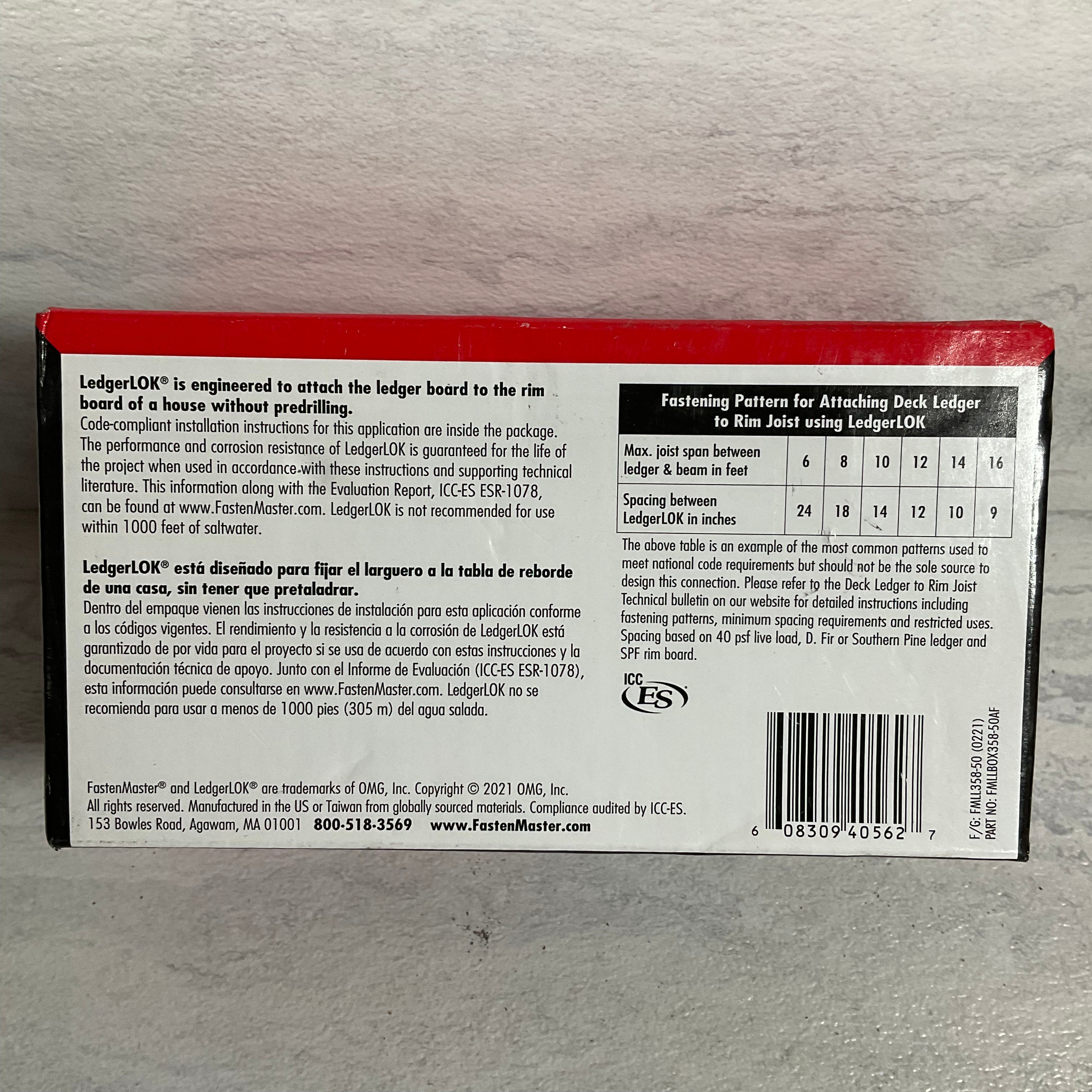LEDGERLOCK 3-5/8" BX/50 (7430854377710)